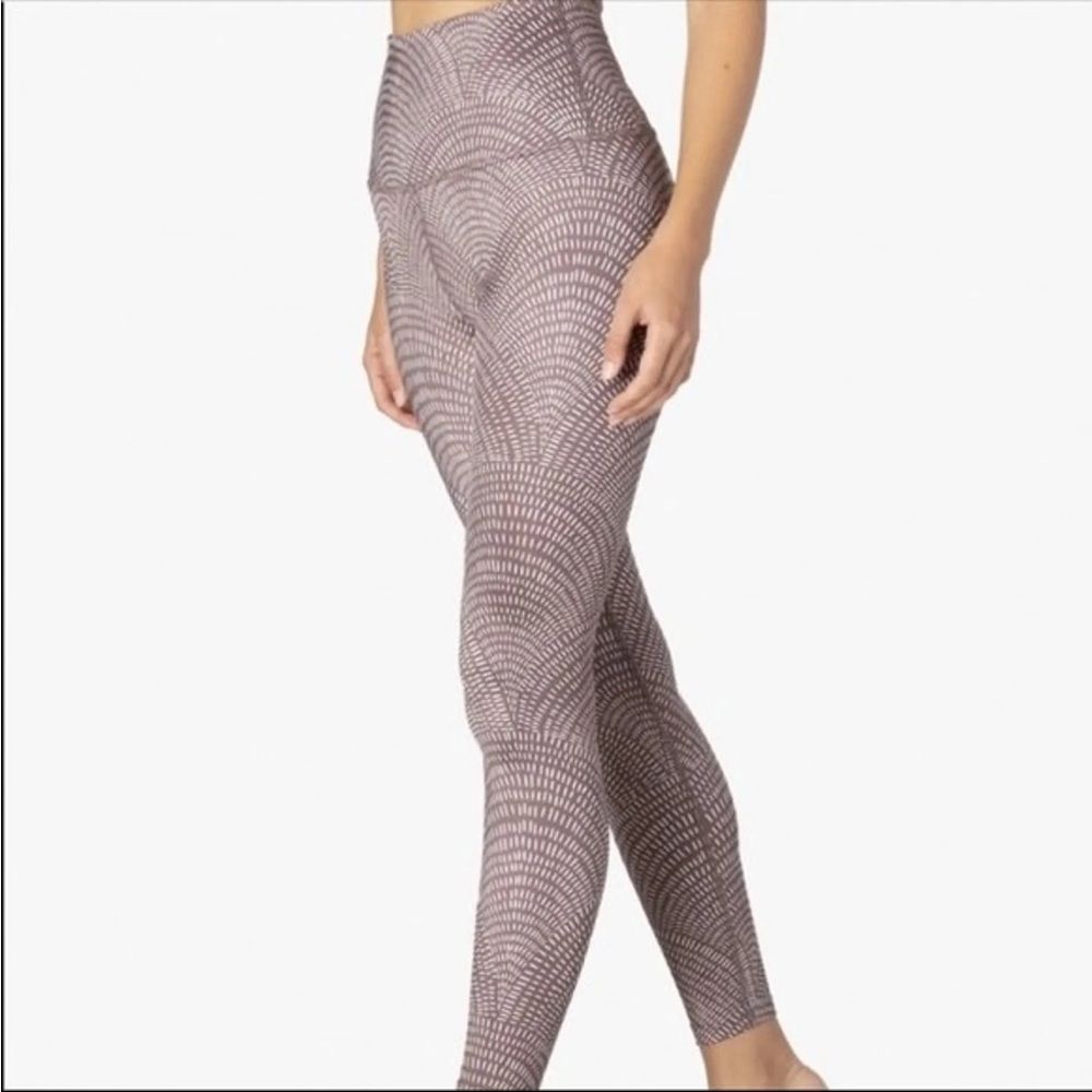 Beyond Yoga Lux Etched Fans High Waist Yoga Legging Pants Size Small